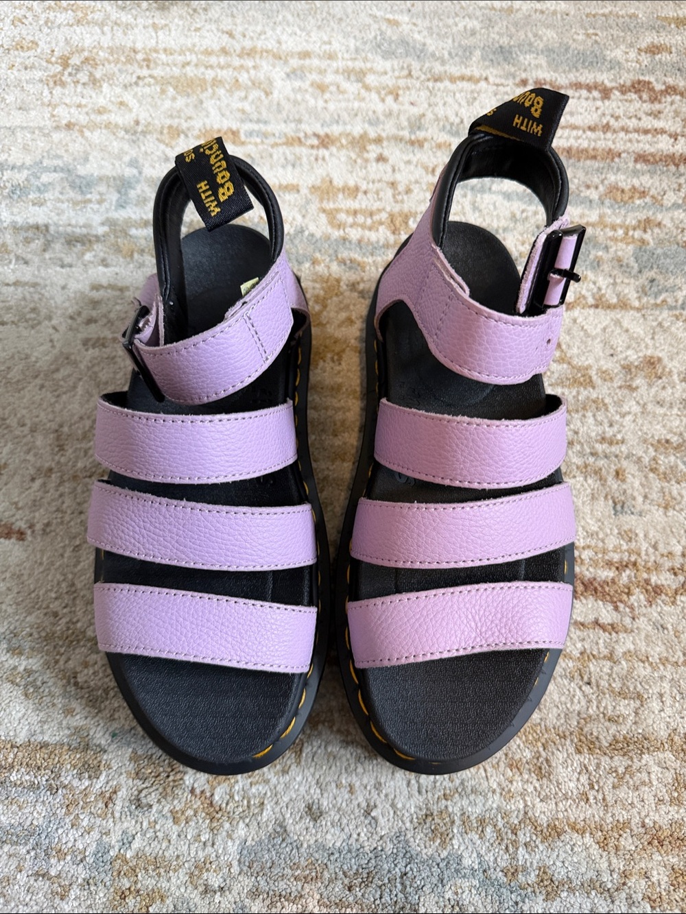 NEW Dr. Martens Blaire Lilac Multi-Strap Sandals
